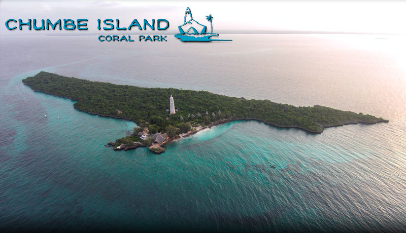 Chumbe Island Coral Park Photo showing Island, lighthouse and surrounding waters